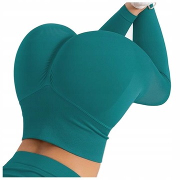 LEGGINSY sportowe LEGINSY PUSH UP MODELUJĄCE z marszczeniem WYSOKI STAN L