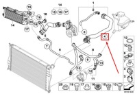 фото thumb №9, Підкладка трубка рідина охолоджуючий двигуна bmw x5 e70 1714433 11531714433