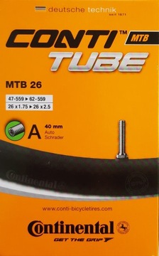 CONTINENTAL TUBE 26x1,75/2,30 AV 40 мм АВТОМОБИЛЬНАЯ упаковочная коробка