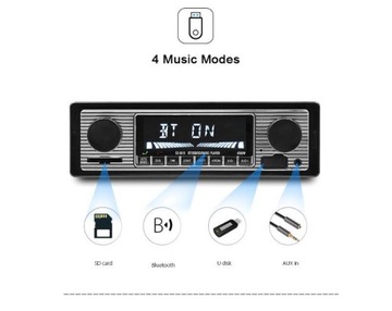 АВТОМОБИЛЬНОЕ РАДИО 1DIN SD USB BLUETOOTH МИКРОФОН