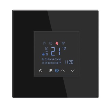 WIFI КОМНАТНЫЙ КОНТРОЛЛЕР В СТЕКЛЯННОЙ РАМКЕ TUYA