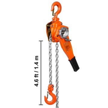 Цепная таль VEVOR 700 кг 140 Н 1,4 м