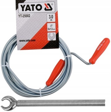 YATO SPIRALA PRZEPYCHANIA RUR KANALIZACJI 3Mx6MM