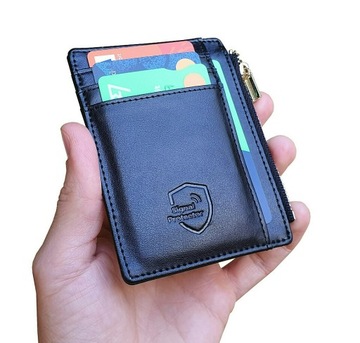 КОЖАНЫЙ КОШЕЛЕК ПРОТИВОКРАЖНЫЙ, ТОНКИЙ, УДОБНЫЙ ФУТЛЯР, RFID-КРЕДИТНЫЕ КАРТЫ
