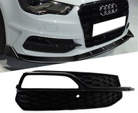 фото thumb №12, Решітка решітка радіатора pod протитуманна фара audi a3 8v s3 13-17 p+l plaster стільники чорний