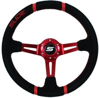 фото thumb №1, Руль замшевая чёрная 35cm алюминиевая красная + ступица patrol