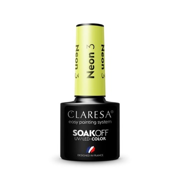 CLARESA NEONOWY LAKIER HYBRYDOWY 5ml NEON 3