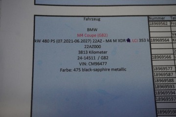 фото thumb №13, Капот pas лампы бампер bmw m4 g82 g83 рестайлинг 475