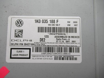 РАДИО VW PASSAT B7 1K0035188F 10-15 ТЮНЕР