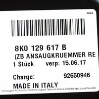 фото thumb №10, Audi a4 b8 труба впуск повітря 8k0129617b