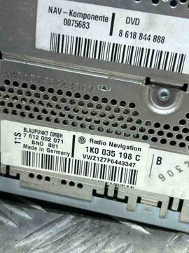 фото thumb №8, Радио з навигация vw golf plus 5m1, 521 1k0035198c 1.9l дизель 77kw 2008