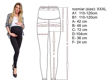 LEGGINGS для беременных, хлопковые леггинсы с вставкой для беременных, XXXL/46