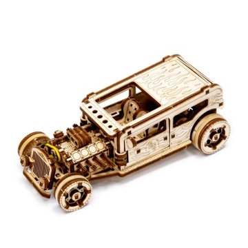 3D Пазл Деревянная Модель Хот Род - Wooden.City