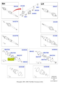 Супорт - захист wał привідний ford focus 04-08/focus c-max 03-07 оригінальний номер 1439855 Недорого, фото thumb