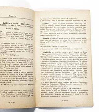 STARA KSIĄŻKA SAMOCHODEM PO WOJEWÓDZTWIE CZĘSTOCHOWSKIM