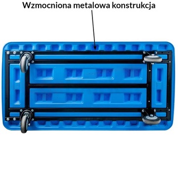 Wózek transportowy platformowy SKŁADANY 500KG MAGAZYNOWY platforma 109x64cm