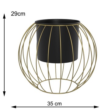 металлическая подставка для цветов лофт дизайн Ball GOLD диам. 35 см