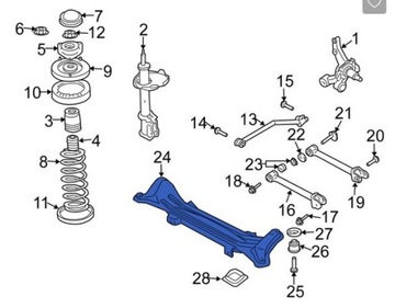 фото thumb №1, Новое подрамник рама балка колыбель зад do suzuki liana 2002+ 4671054g12 2wd