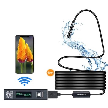 ИНСПЕКЦИОННАЯ КАМЕРА ЭНДОСКОП ANDROID 5M Wi-Fi 8MM ТЕЛЕФОН ДЛЯ МАСТЕРСКОЙ ПК