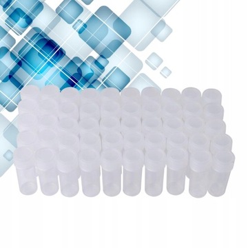 50SZT. PLASTIKOWYCH BUTELEK DO PRÓBEK MAŁY POJEMNIK 5ML