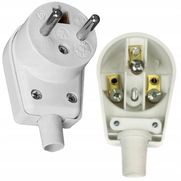 VIPLAST WTYCZKA KĄTOWA 16A 250V BIAŁA 230V WB-6