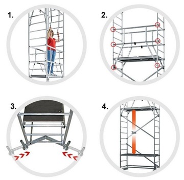 Строительные леса KRAUSE ClimTec 7,0 м без роликов