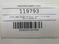 Вітровик облицювання кабіни лівий daf xf 106 1835761 lh Доставка, фото thumb