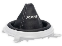 фото thumb №3, Mazda rx-8 2003-2012 чехол переключения передач czarna кожа вышивка белый