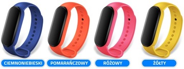 Pasek opaska do xiaomi mi band 5 6 7 gumowa brązowa złota kolorowa mocna