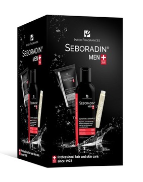 Подарочный набор Seboradin MEN: шампунь, ампулы и новый крем для лица.