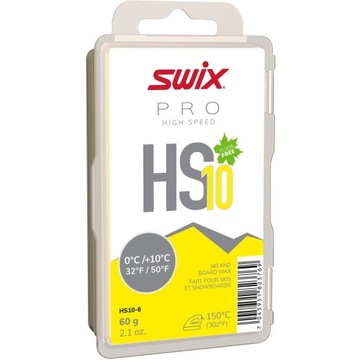 HS10 Желтый лыжный воск 60 г SWIX от +10°C до 0°C