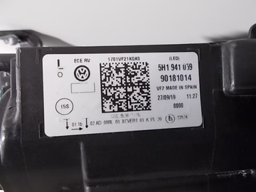 фото thumb №12, Лампа vw golf viii 5h 19-25 5h1941059 iq light полный led оригинал европа