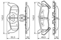 фото thumb №8, Bosch 986 494 142 набор тормозных колодок тормозных, тормоза дисковые