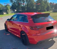 фото thumb №7, Спойлер do audi a3 8v sportback 2015-2019 po рестайлинг чёрный блеск rs3