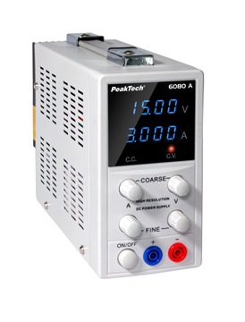 Peak Tech 6080 Блок питания AC/DC 15 В 3 А 45 Вт PeakTech