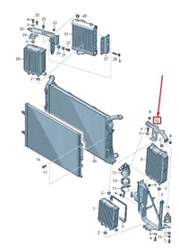 фото thumb №1, Audi rs7 sportback 4g додатковий охолоджуюча рідина радіатор кронштейн 4g0121263