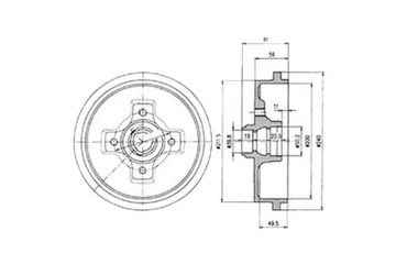фото thumb №2, Delbf310 барабаны тормозные зад audi 80, купе