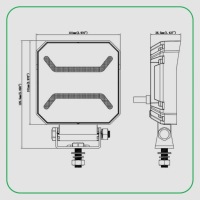 фото thumb №2, Лампа робоча led x10 ремені led 2 функції 12v 24v протитуманна фара led