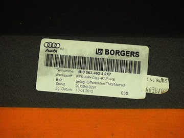 фото thumb №11, Audi a8 4h обивка багажника пол обшивки 86km 4h0863887g / 4h0863888g