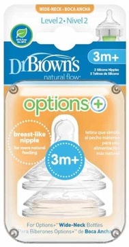 Соска-пустышка DRBROWNS Natural Flow Level 2 3 м+ 2 шт.