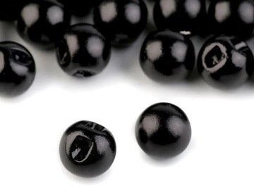 Guziki perełki 10 mm perłowe guzik perełka ozdobny dekoracyjny 20szt czarny