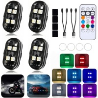 4 szt ламп 8 кольорів універсальних do drona roweru motocykla usb Оригінал, фото thumb