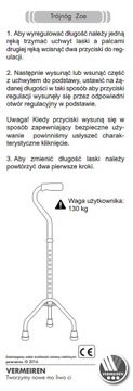 Инвалидная трость, штатив, 3 ножки, VERMEIREN