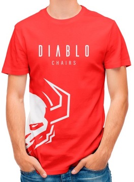 Хлопковая игровая футболка с логотипом DIABLO CHAIRS, размер L: красная