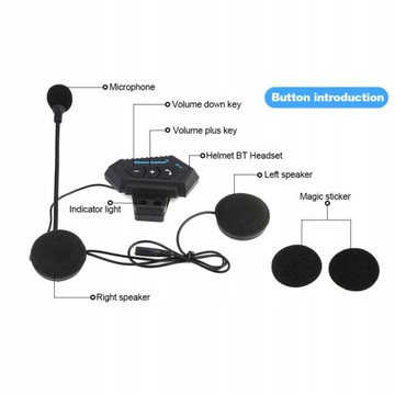 BT12 BLUETOOTH НАУШНИКИ ШЛЕМ МОТОЦИКЛ ИНТЕРКОМ