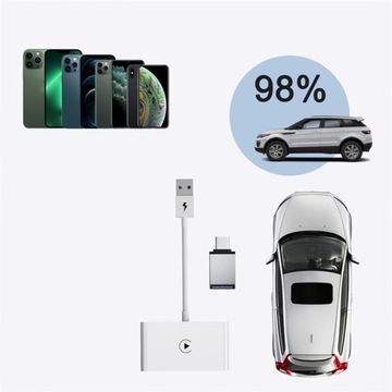 Bezprzewodowy adapter CarPlay Biały do iPhone'a