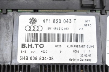 фото thumb №6, Панель керування повітропровід клімат 4f1820043t audi a6 c6 04-08