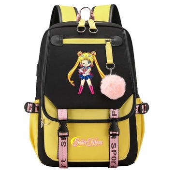 НОВЫЙ ШКОЛЬНЫЙ РЮКЗАК SAILOR MOON USB ВЫКРОЙКИ А4 БОЛЬШОЙ