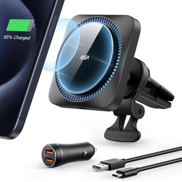 Автомобильный держатель ESR Halolock MagSafe для быстрой зарядки iPhone 12 13 14 15