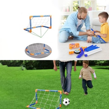 НАБОР ИЗ 2 ФЛОРБОЛЬНЫХ ВОРОТ HOVER BALL НАДУВНАЯ ФУТБОЛЬНАЯ ИГРУШКА 2В1